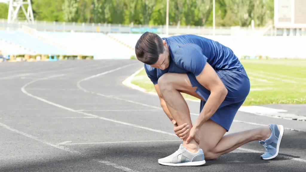 Man having pain in his muscles.