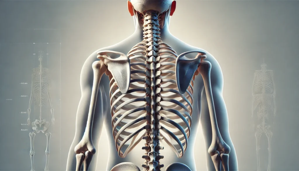  focusing on bone health, featuring a detailed and complete human skeleton. 