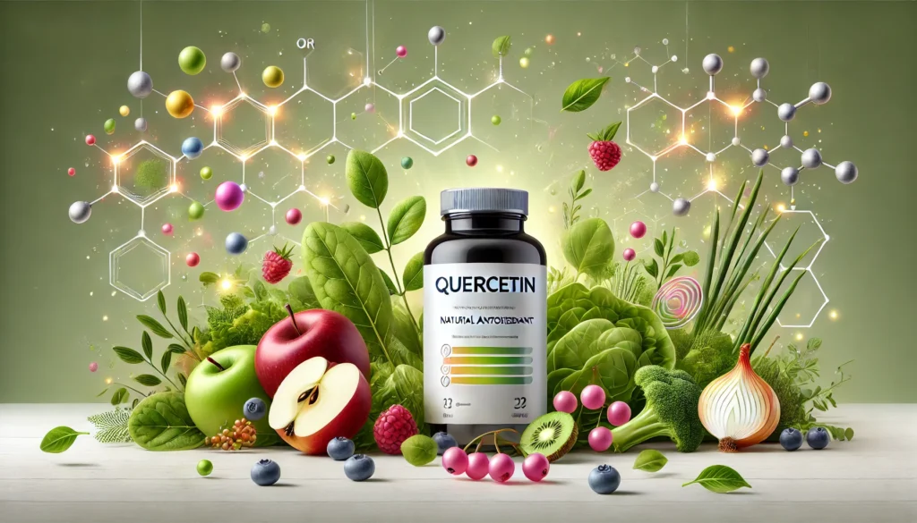 showcasing Quercetin, a natural antioxidant, in a health